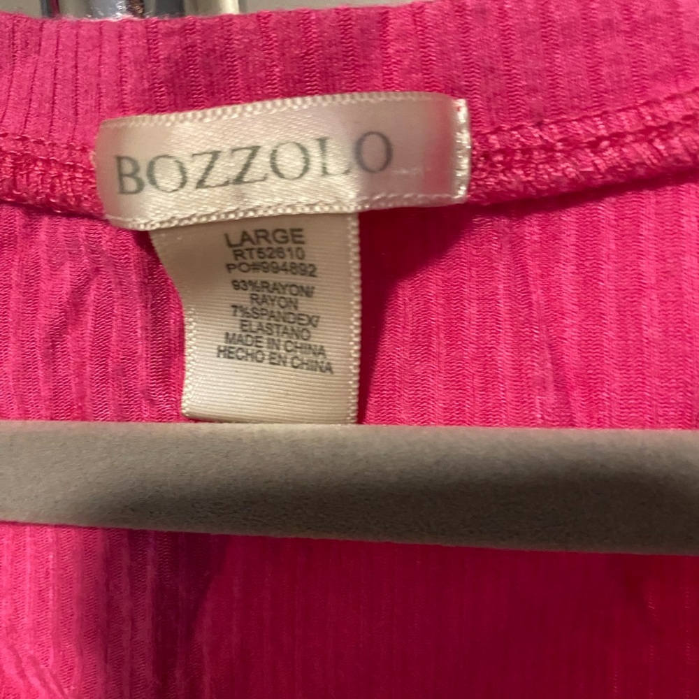Bozzolo Hot Pink Ribbed Crop Top - Picture 3 of 3